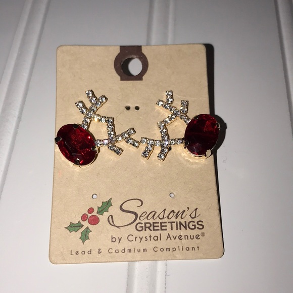 Crystal Studded Earrings 🍀 - Picture 1 of 1